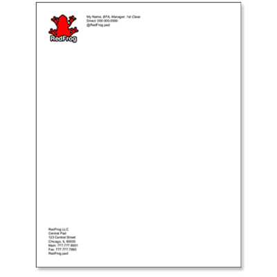 Letterhead 8.5" x 11"